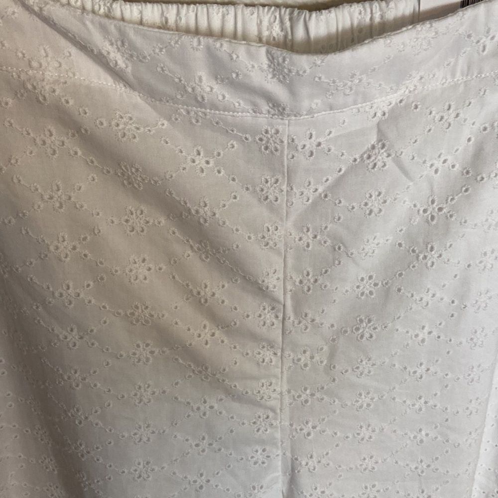 Charter Club Cropped Pointelle Womens Pull-On Pants X-Large Preppy Party NWT - Picture 6 of 10